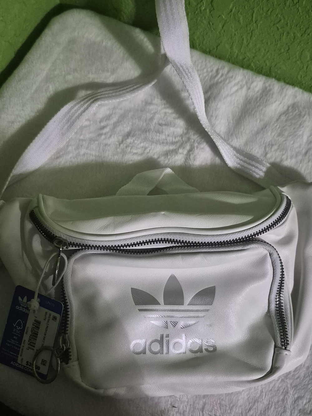 adidas White Trefoil Mini Waist Bag